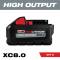 Milwaukee M18 REDLITHIUM High Output XC8.0 Battery 